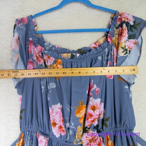 New! City Chic *flawed* Florence Dress grey plus size 14 - Picture 7 of 16